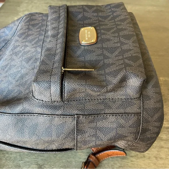 Michael Kors Dark Brown Monogram large Backpack - Picture 8 of 16